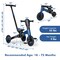 4-in-1 Kids Tricycle with Adjustable Parent Push Handle and Detachable Pedals